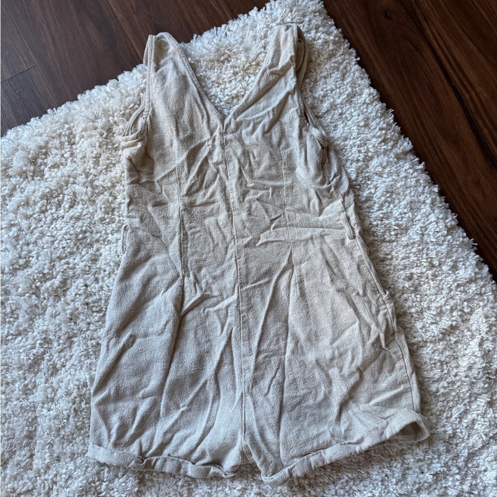 Linen Romper • S/M - Picture 2 of 2
